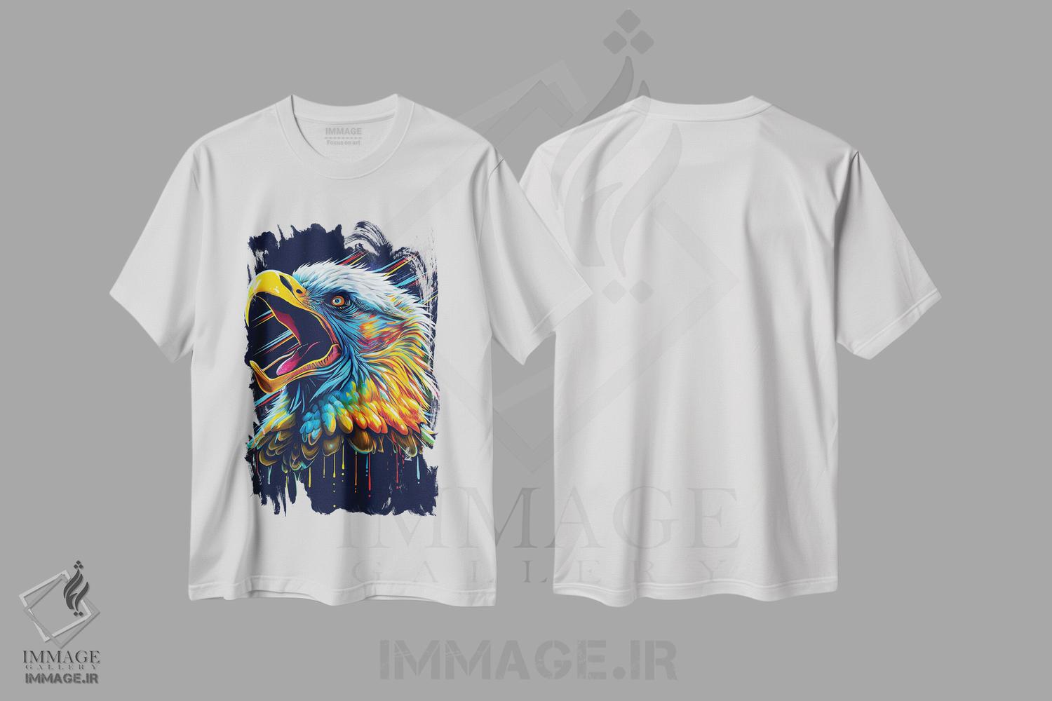 تیشرت طرح دار فریاد عقاب، هنر دیجیتال اثر آلبرتو پرز | immage.ir
