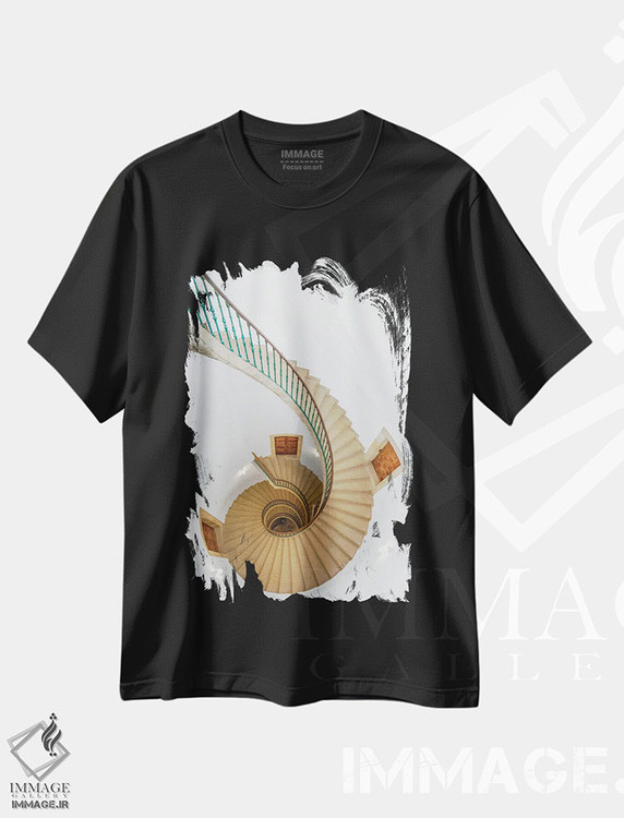 تیشرت طرح دار مارپیچ سه گانه، مدیوم اثر دیوید روِئلتو | فروشگاه ایماژ