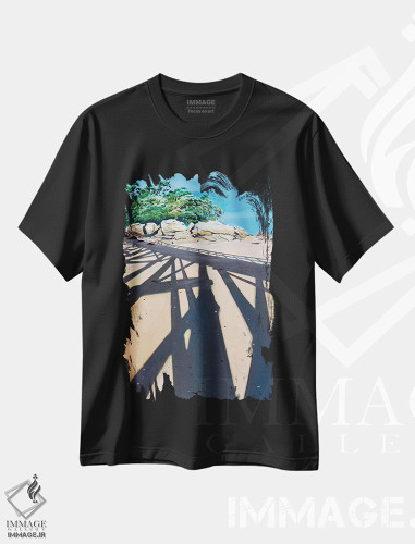 تیشرت طرح دار در سایهٔ شیرجهٔ بلند، دکور ساحلی اثر آنتوان رنو | فروشگاه ایماژ
