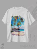 تیشرت طرح دار ساحل باتم بی، دکور ساحلی اثر جان کلارک | immage.ir