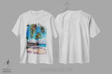 تیشرت طرح دار ساحل باتم بی، دکور ساحلی اثر جان کلارک | immage.ir