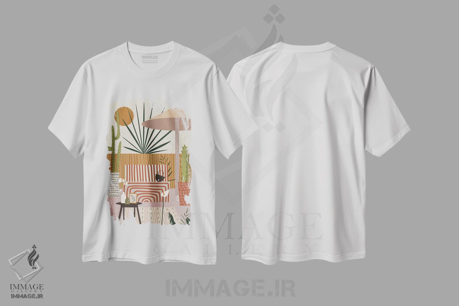 تیشرت طرح دار برومن K2-۴۴، تزئینی اثر آرت میرانو | immage.ir