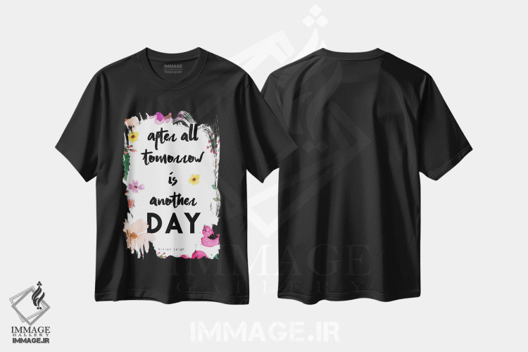 تیشرت طرح دار در نهایت فردا...، تایپوگرافی اثر آرت میرانو | فروشگاه ایماژ