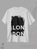 تیشرت طرح دار لندن سیاه، تایپوگرافی اثر آرت میرانو | immage.ir