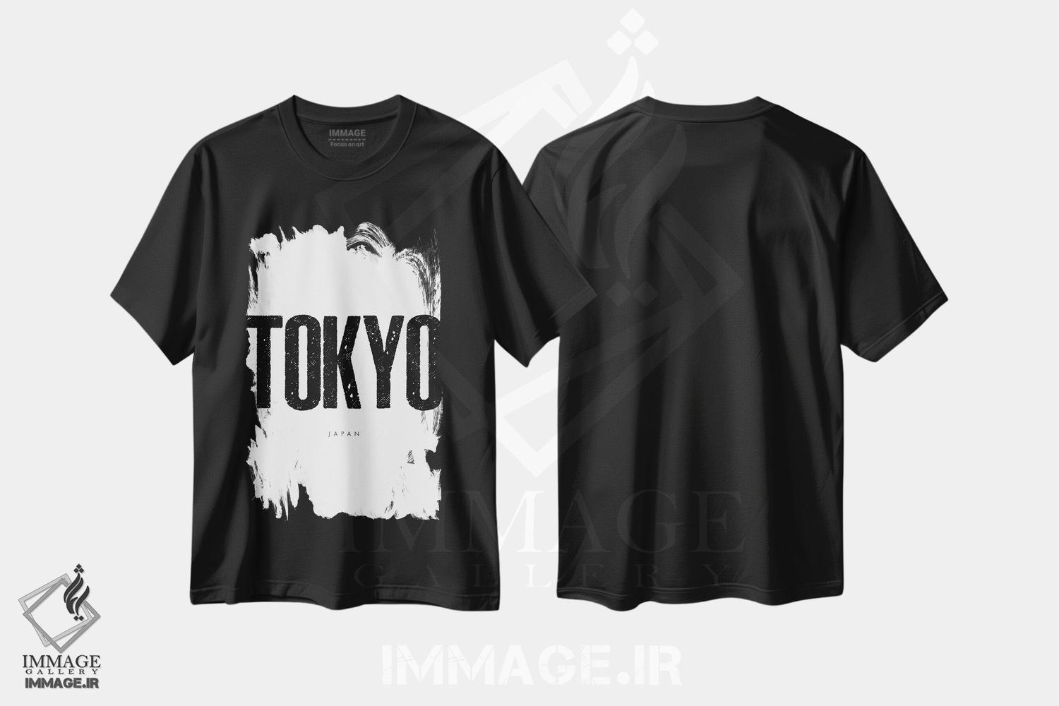 تیشرت طرح دار توکیو ژاپن، دکور آسیایی اثر آرت میرانو | فروشگاه ایماژ