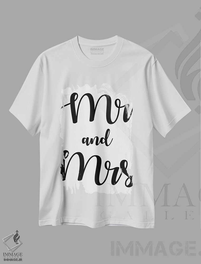 تیشرت طرح دار آقا و خانم، تایپوگرافی اثر آرت میرانو | immage.ir