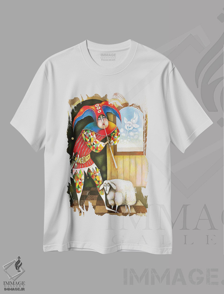 تیشرت طرح دار چوپان و گوسفندها، مدیوم اثر آرت میرانو | immage.ir
