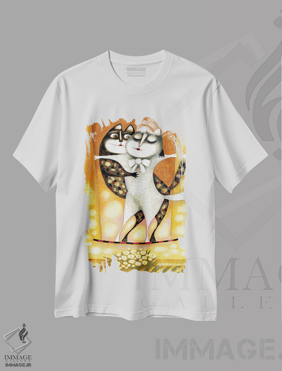 تیشرت طرح دار گربه ها، مدیوم اثر آرت میرانو | immage.ir