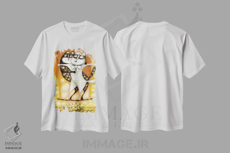 تیشرت طرح دار گربه ها، مدیوم اثر آرت میرانو | immage.ir