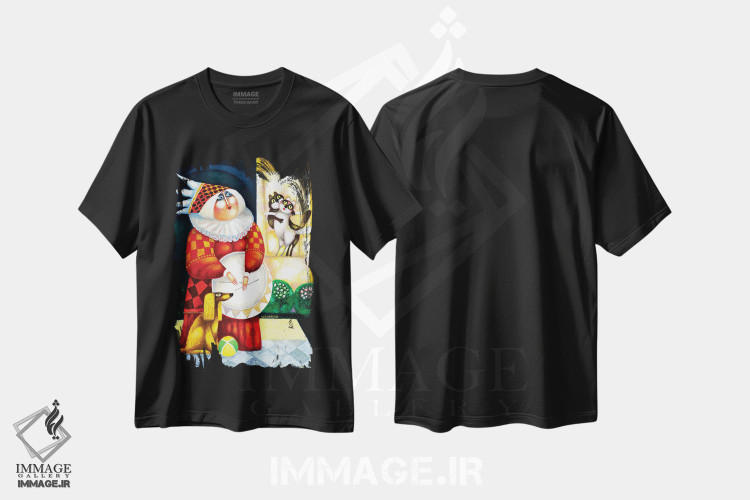 تیشرت طرح دار بئاتریس، مدیوم اثر آرت میرانو | فروشگاه ایماژ