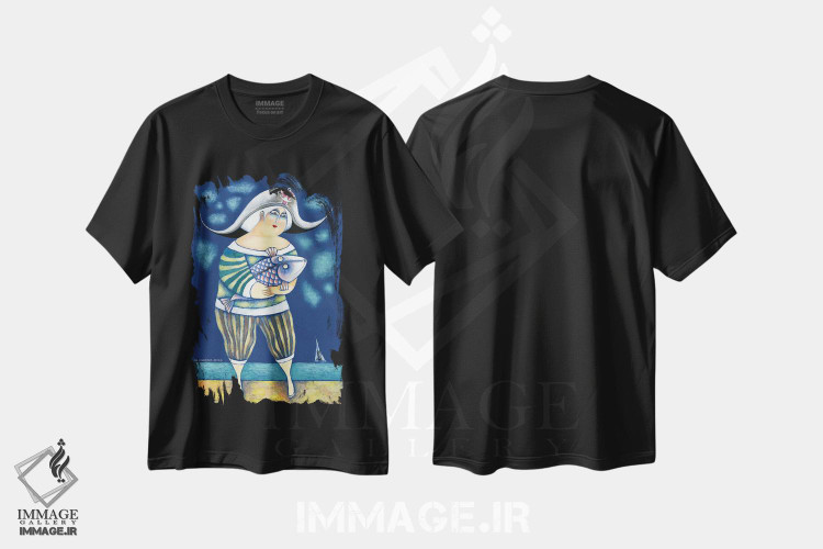 تیشرت طرح دار پاول، مدیوم اثر آرت میرانو | فروشگاه ایماژ