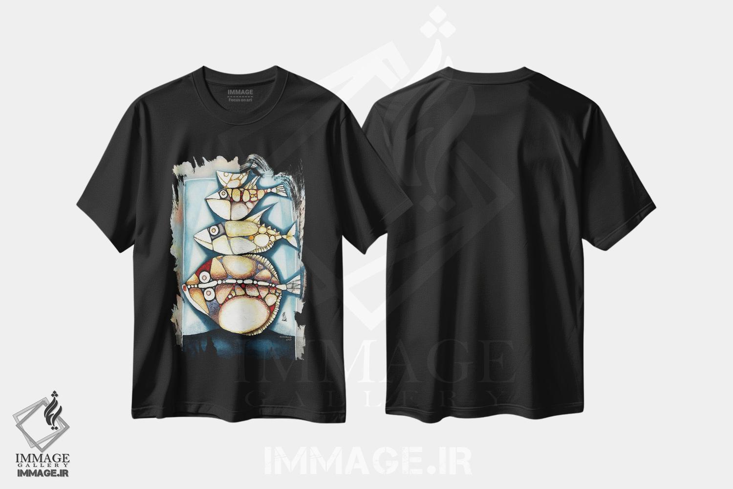 تیشرت طرح دار نوان، مدیوم اثر آرت میرانو | فروشگاه ایماژ