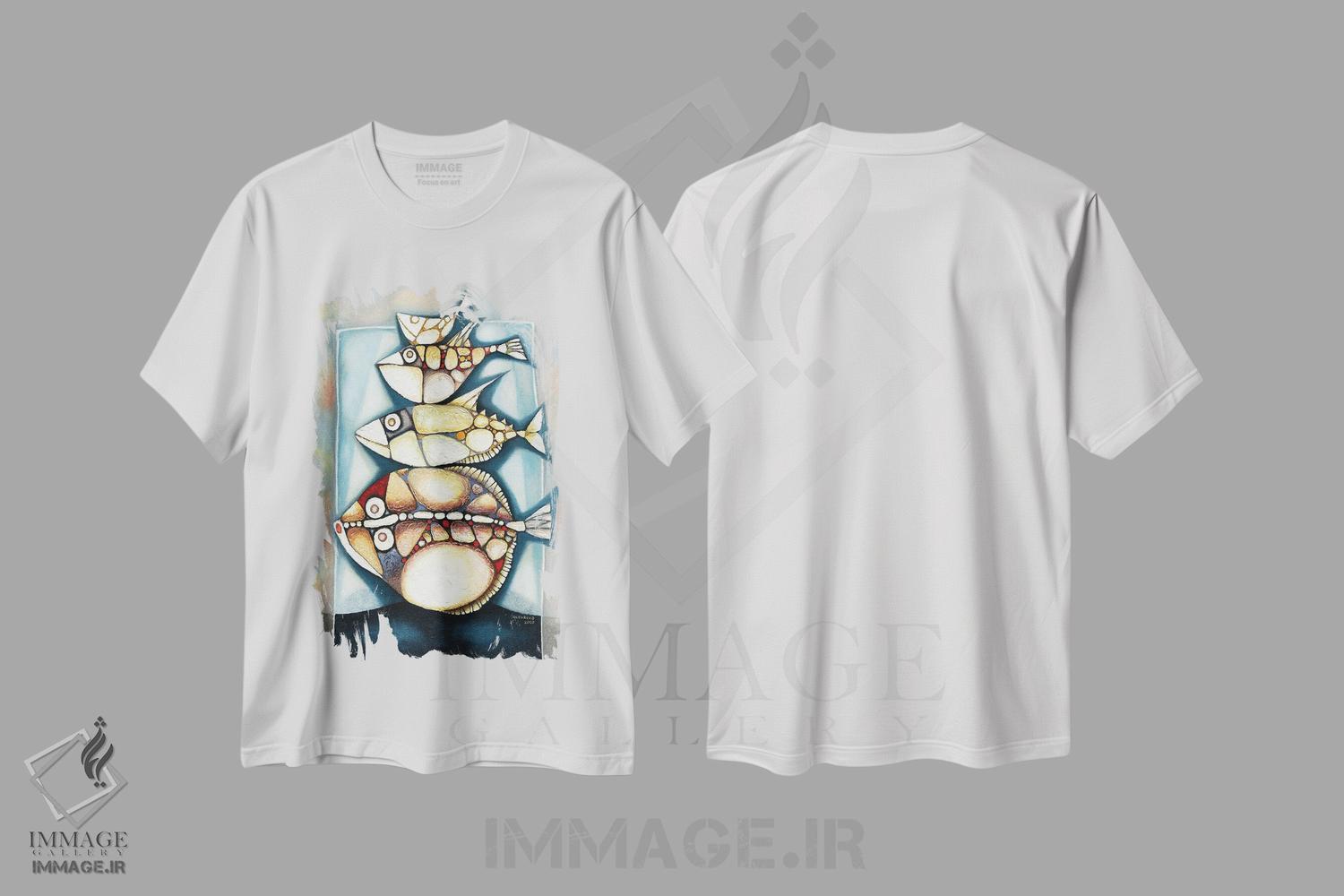 تیشرت طرح دار نوان، مدیوم اثر آرت میرانو | immage.ir