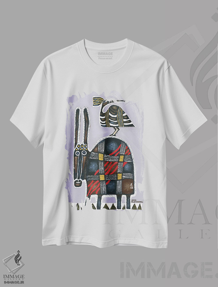 تیشرت طرح دار الاغ و پرنده، مدیوم اثر آرت میرانو | immage.ir