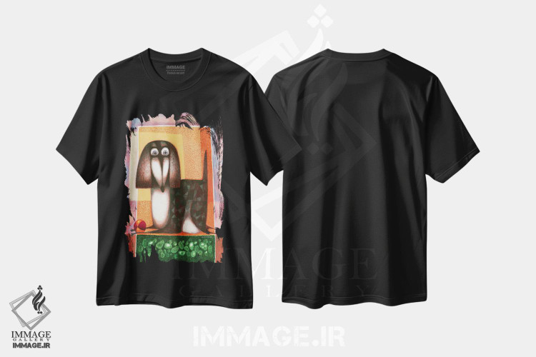 تیشرت طرح دار سگ و توپ، مدیوم اثر آرت میرانو | فروشگاه ایماژ