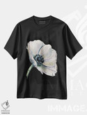 تیشرت طرح دار گل روی زمینهٔ مشکی، دکور معاصر اثر آرت میرانو | فروشگاه ایماژ