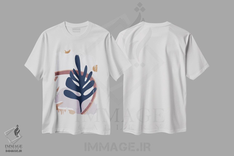 تیشرت طرح دار آبسترهٔ چهل و شش، تزئینی اثر آرت میرانو | immage.ir