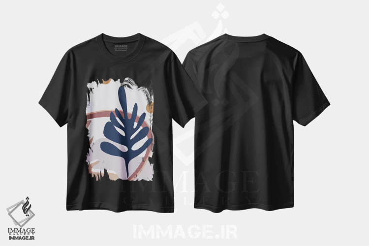 تیشرت طرح دار آبسترهٔ چهل و شش، تزئینی اثر آرت میرانو | فروشگاه ایماژ