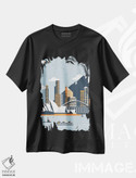 تیشرت طرح دار نمای شهر سیدنی، هنر دیجیتال اثر آرت میرانو | فروشگاه ایماژ