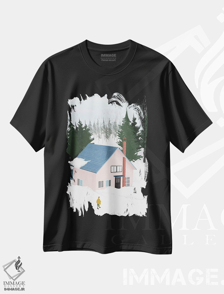 تیشرت طرح دار برف زمستانی، هنر دیجیتال اثر آرت میرانو | فروشگاه ایماژ