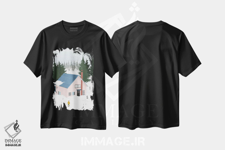 تیشرت طرح دار برف زمستانی، هنر دیجیتال اثر آرت میرانو | فروشگاه ایماژ