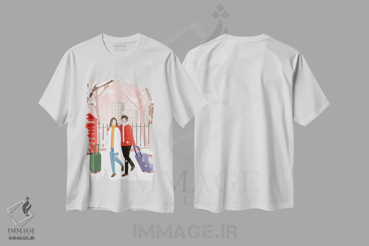 تیشرت طرح دار هوای سرد زمستان و بازگشت به خانه، هنر دیجیتال اثر آرت میرانو | immage.ir