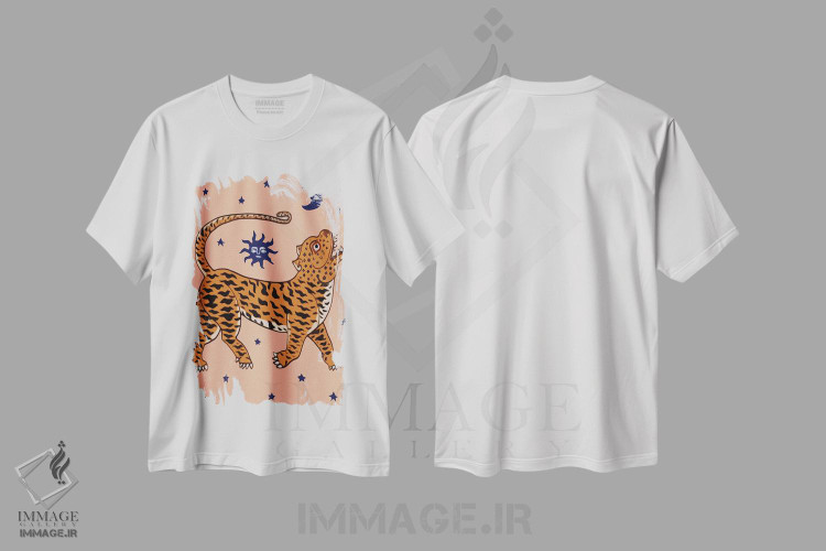 تیشرت طرح دار ببر و شب، هنر دیجیتال اثر آرت میرانو | immage.ir