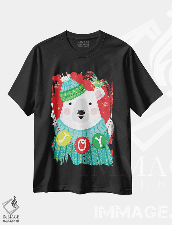 تیشرت طرح دار شادی، حیوانات کریسمسی اثر آرولین ویدرهولد | فروشگاه ایماژ