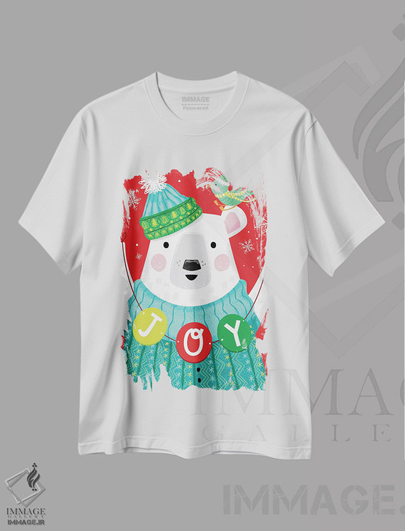 تیشرت طرح دار شادی، حیوانات کریسمسی اثر آرولین ویدرهولد | immage.ir