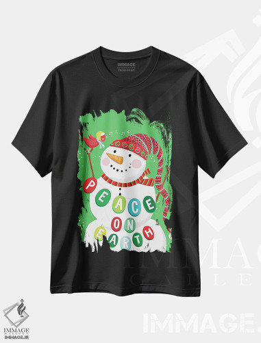 تیشرت طرح دار صلح در جهان، تابلو و عبار ت های کریسمسی اثر آرولین ویدرهولد | فروشگاه ایماژ
