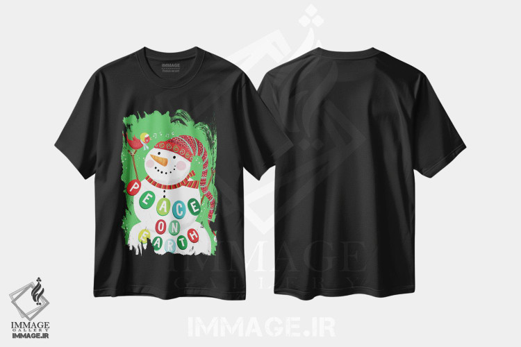 تیشرت طرح دار صلح در جهان، تابلو و عبار ت های کریسمسی اثر آرولین ویدرهولد | فروشگاه ایماژ