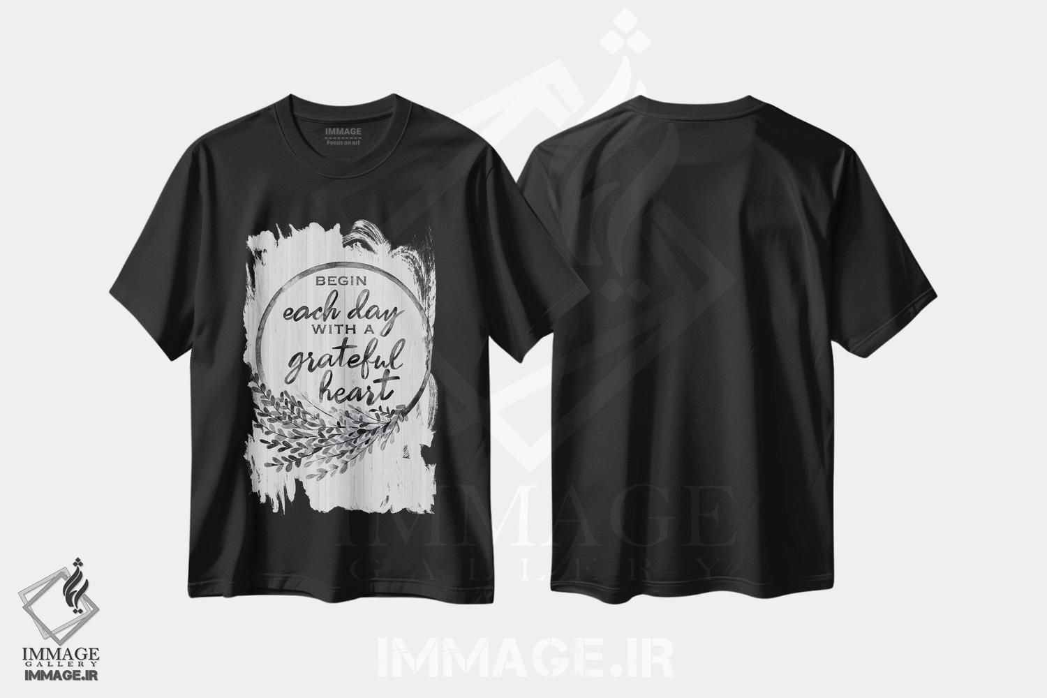 تیشرت طرح دار قلب سپاسگزار، دکور روستایی اثر آرولین ویدرهولد | فروشگاه ایماژ