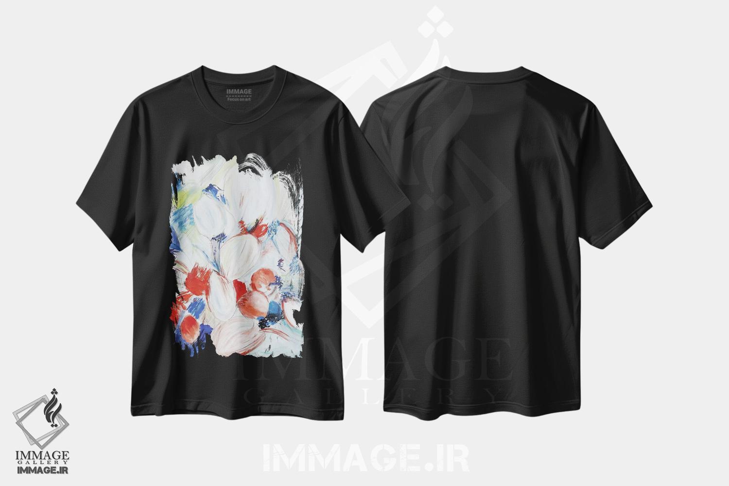 تیشرت طرح دار آمستردام، آبستره اثر آرتزارو | فروشگاه ایماژ