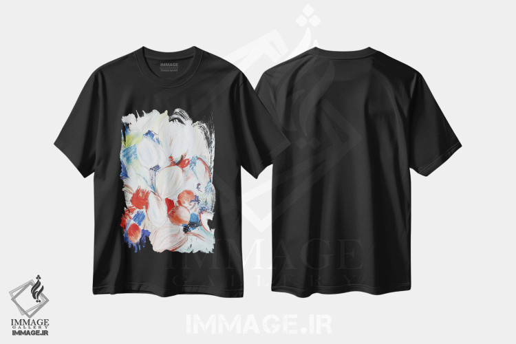 تیشرت طرح دار آمستردام، آبستره اثر آرتزارو | فروشگاه ایماژ