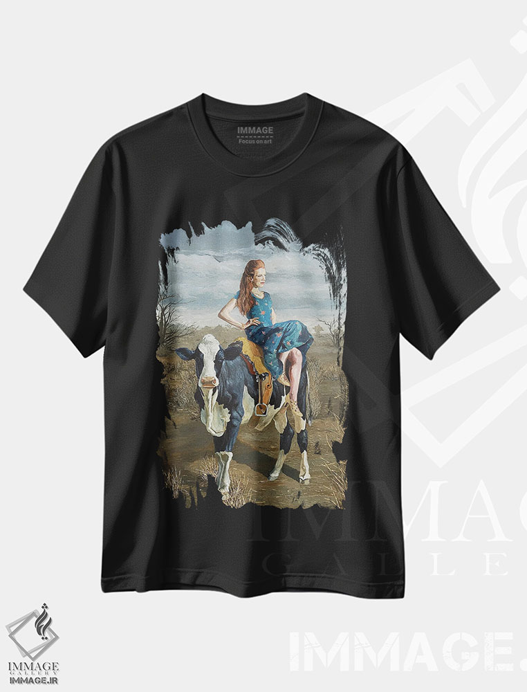 تیشرت طرح دار خوش بین، هنر فاخر معاصر اثر آرتور ریو | فروشگاه ایماژ