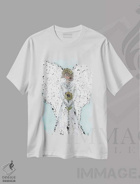 تیشرت طرح دار فرشتهٔ آفتابگردان، دکور معاصر اثر اشلی بردلی | immage.ir