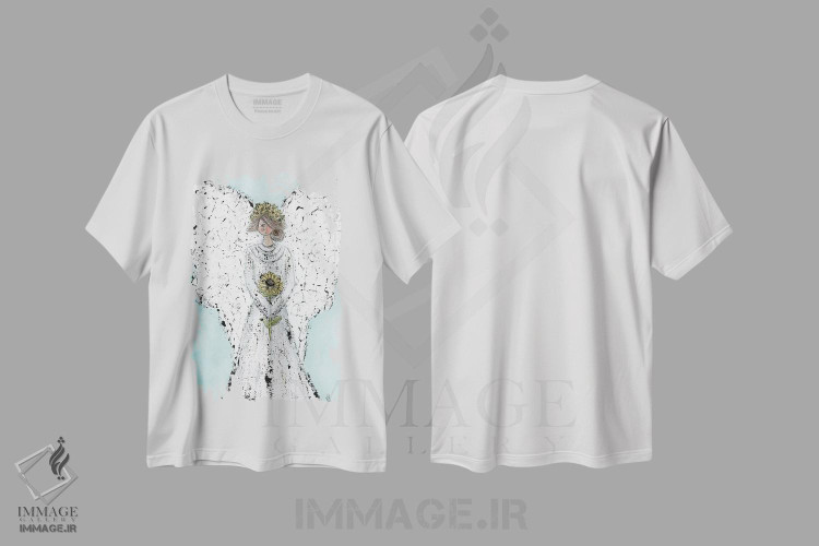 تیشرت طرح دار فرشتهٔ آفتابگردان، دکور معاصر اثر اشلی بردلی | immage.ir