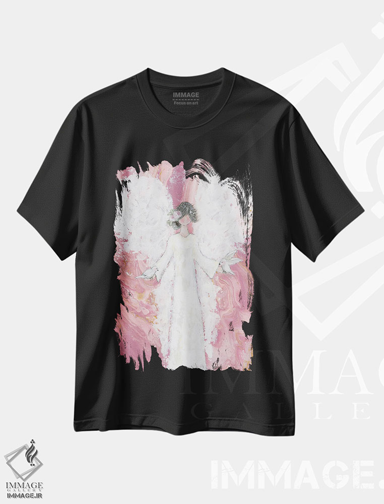 تیشرت طرح دار فرشتهٔ صلح، دکور معاصر اثر اشلی بردلی | فروشگاه ایماژ