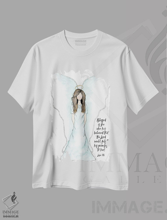 تیشرت طرح دار فرشتهٔ وعده ها، دکور تعطیلات اثر اشلی بردلی | immage.ir