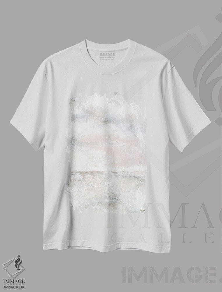 تیشرت طرح دار غروب دریا، آبستره اثر اشلی بردلی | immage.ir