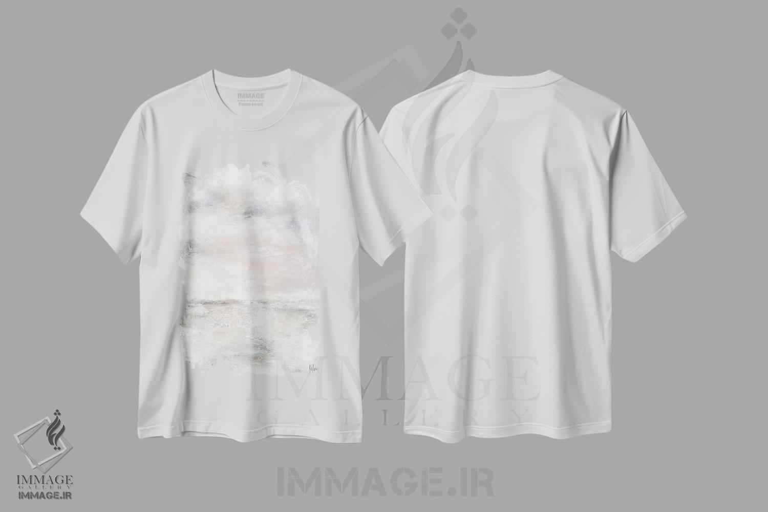 تیشرت طرح دار غروب دریا، آبستره اثر اشلی بردلی | immage.ir