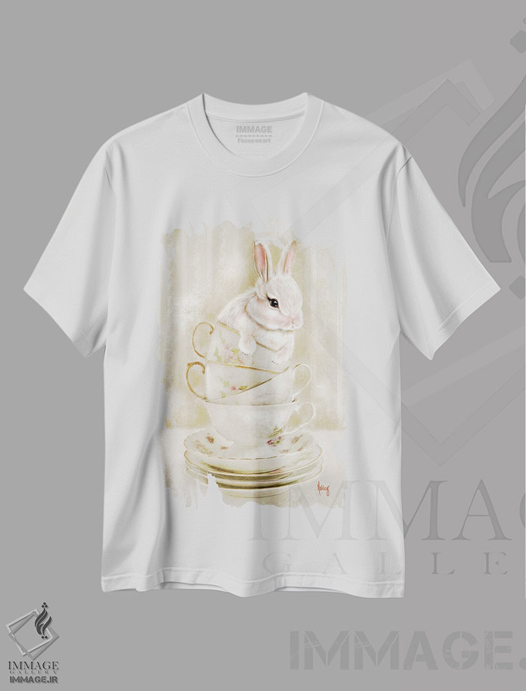 تیشرت طرح دار فنجان های خرگوشی، دکور روستایی اثر اشلی بردلی | immage.ir
