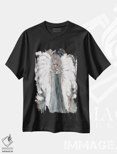 تیشرت طرح دار فرشتهٔ نگهبان خانه روستایی II، دکور روستایی اثر اشلی بردلی | فروشگاه ایماژ