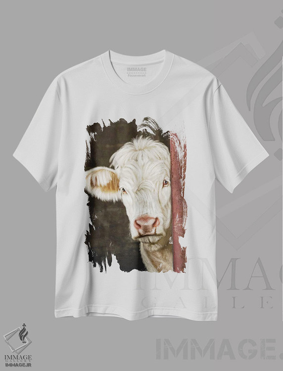 تیشرت طرح دار قایم باشک گاوی، دکور روستایی اثر اشلی بردلی | immage.ir