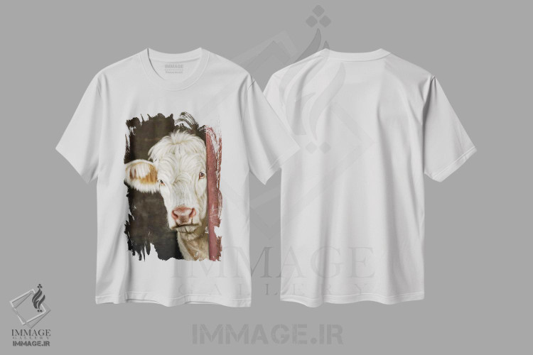 تیشرت طرح دار قایم باشک گاوی، دکور روستایی اثر اشلی بردلی | immage.ir
