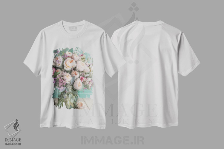 تیشرت طرح دار در حال شکوفه دادن، تزئینی اثر اشلی بردلی | immage.ir