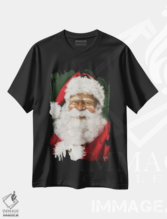 تیشرت طرح دار بابانوئل شاد II، مدیوم اثر اشلی بردلی | فروشگاه ایماژ