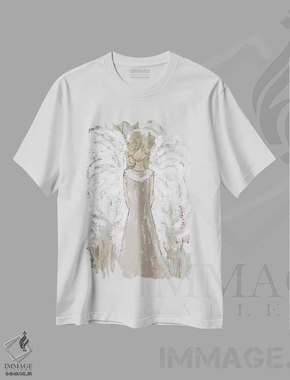 تیشرت طرح دار فرشتهٔ نگهبان خانه روستایی، دکور روستایی اثر اشلی بردلی | immage.ir