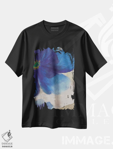تیشرت طرح دار رویاهای نیلی IV، تزئینی اثر آسیا جنسن | فروشگاه ایماژ