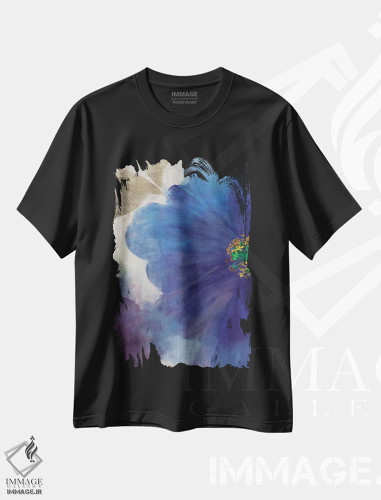 تیشرت طرح دار رویاهای نیلی II، تزئینی اثر آسیا جنسن | فروشگاه ایماژ